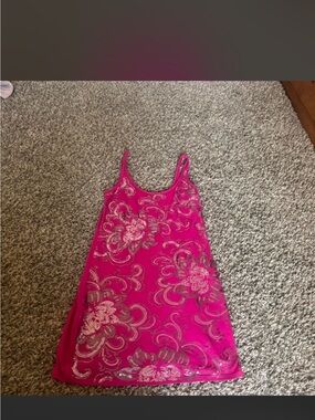 Express Hot Pink Tank Top with Stud Details